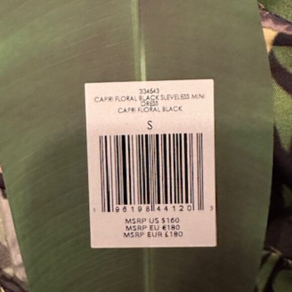 FARM Rio "Capri" Black Sleeveless Floral Mini Dress Size S, M, XL Available - Picture 7 of 11